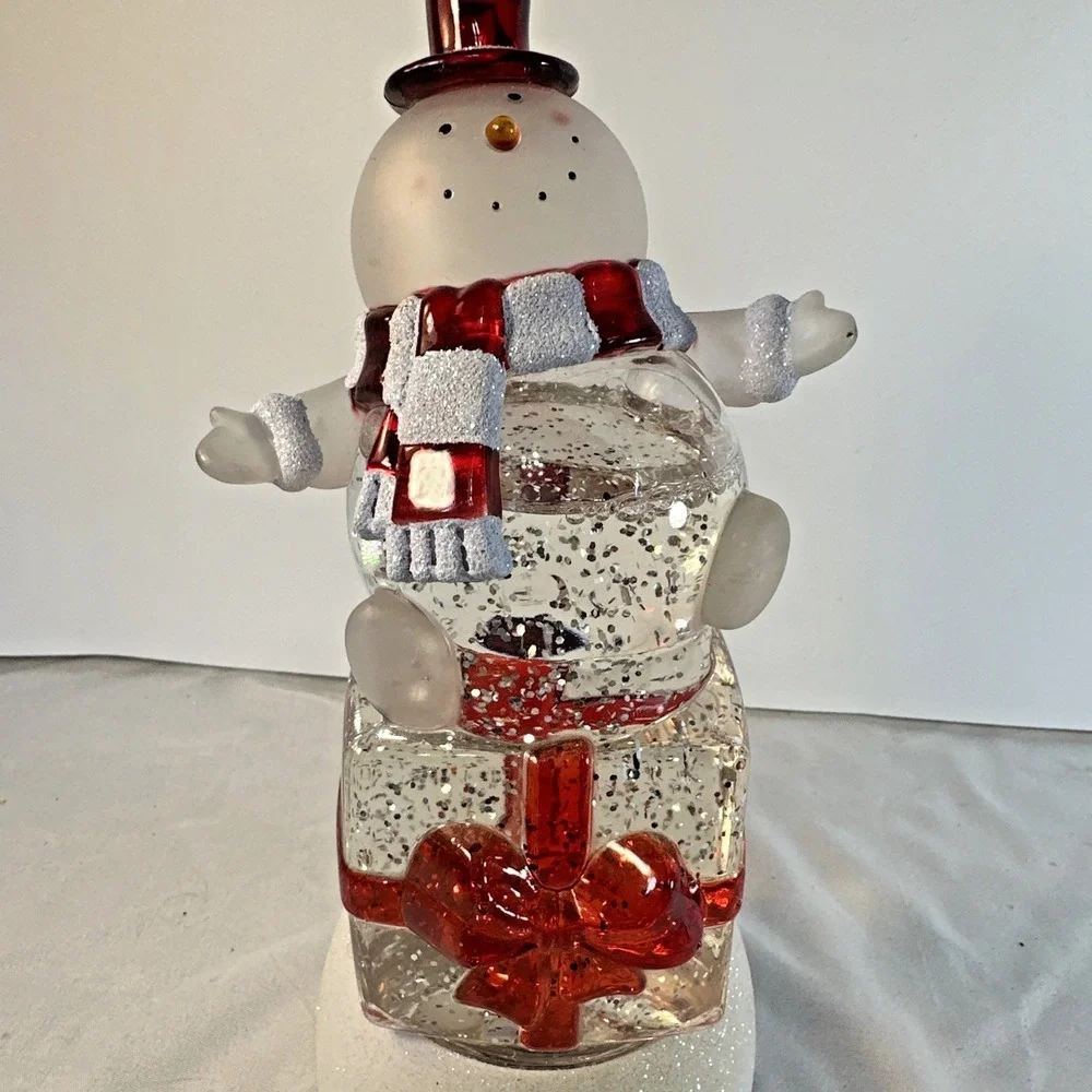 NAPCO LED Christmas Snowman Snow Globe Flying/Floating Glitter with light